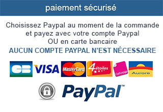 Paiement sécurisé par carte bleue ou compte Paypal