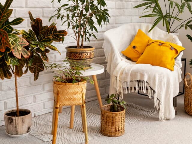 image de chambre apaisante avec des plantes vertes